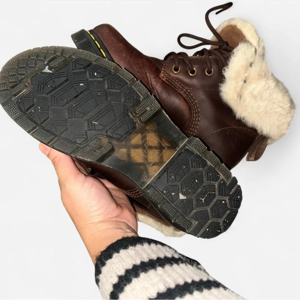 Dr. Martens Brown Fur-Lined Boots